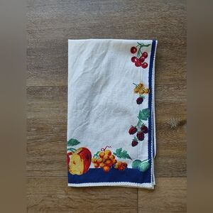 Wilendur Vintage Tea Towel 50s Berries Apples MCM